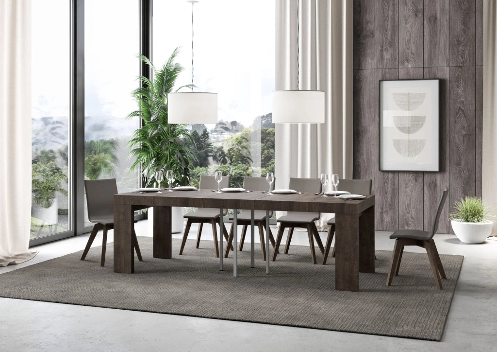 Tavolo Allungabile 90/246x90x77 cm Roxell Premium Noce