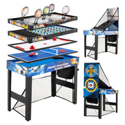 Tavolo da gioco 10-in-1 set tavolo multi giochi con biliardo tiro con i'arco, Tavolo da gioco con borsa porta accessori per casa