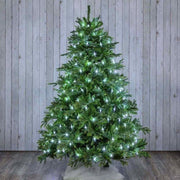 Trade Shop - Mantello Rete Minilucciole Per Albero Di Natale 320 Luci Led Bianco Freddo -