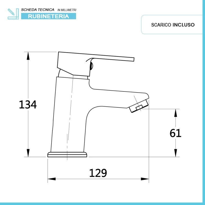 MISCELATORE LAVABO PRIMA CROMO
