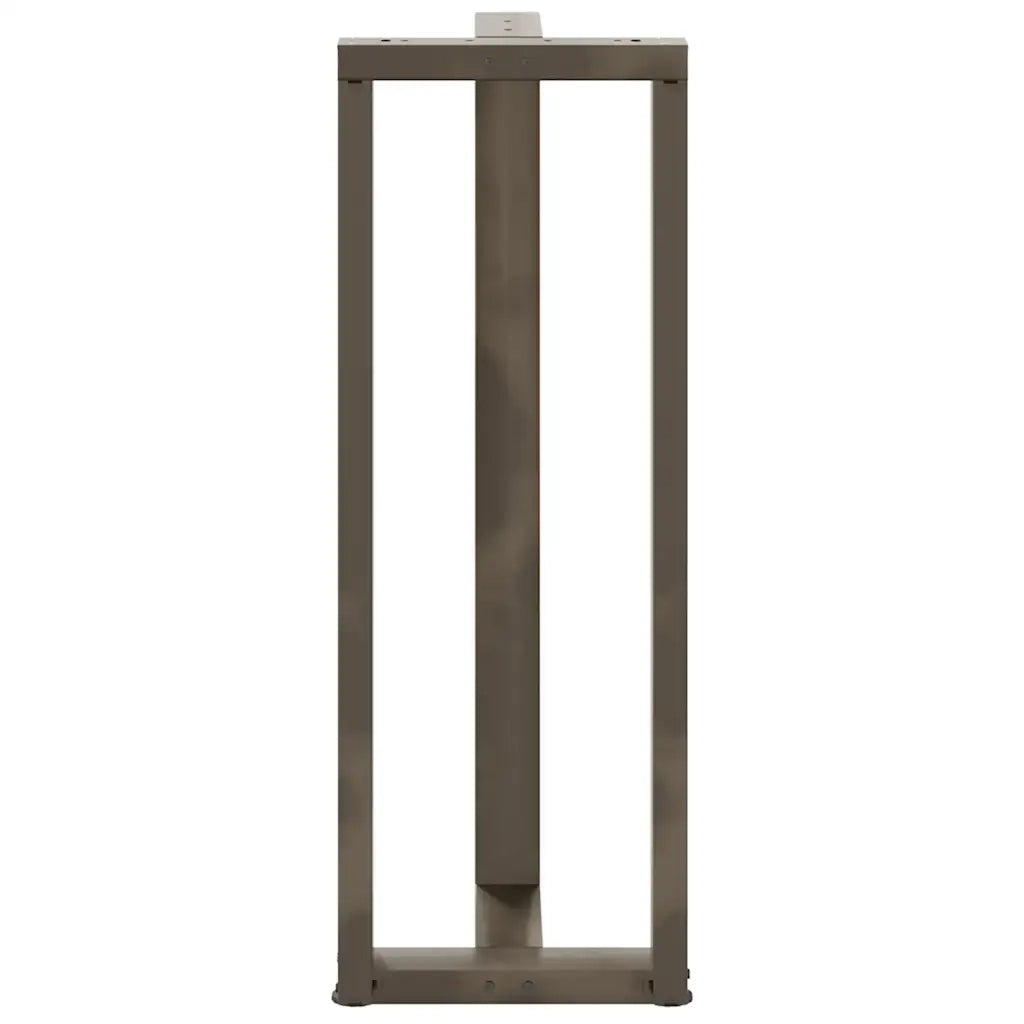 vidaXL Gambe per tavolo da bar a forma di T 2 pz nere 50x35x(110-111) cm in acciaio