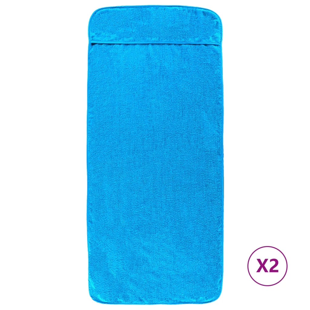 Asciugamani da Spiaggia 2 pz Turchese 60x135 cm Tessuto 400 GSM CFW9564505