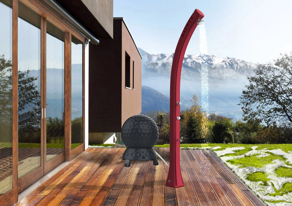 Collettore Solare da Esterno Giardino 40L per Docce Lavandini Arkema Hot Ball Grigio Antracite