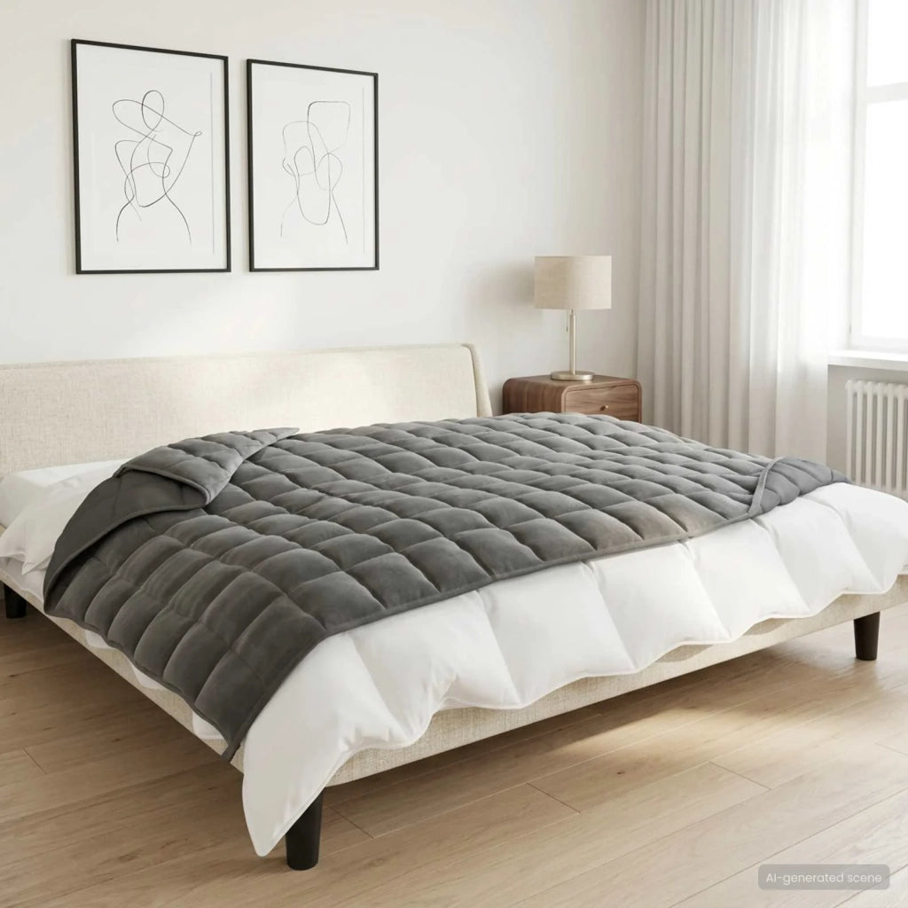 Coperta Ponderata Antracite 122 x 183 cm 9 kg 100% Cotone 205T 3442974