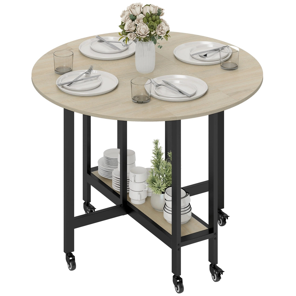 Tavolo Pieghevole ¨C zephmum ¨C Legno Naturale 80x80x75 cm