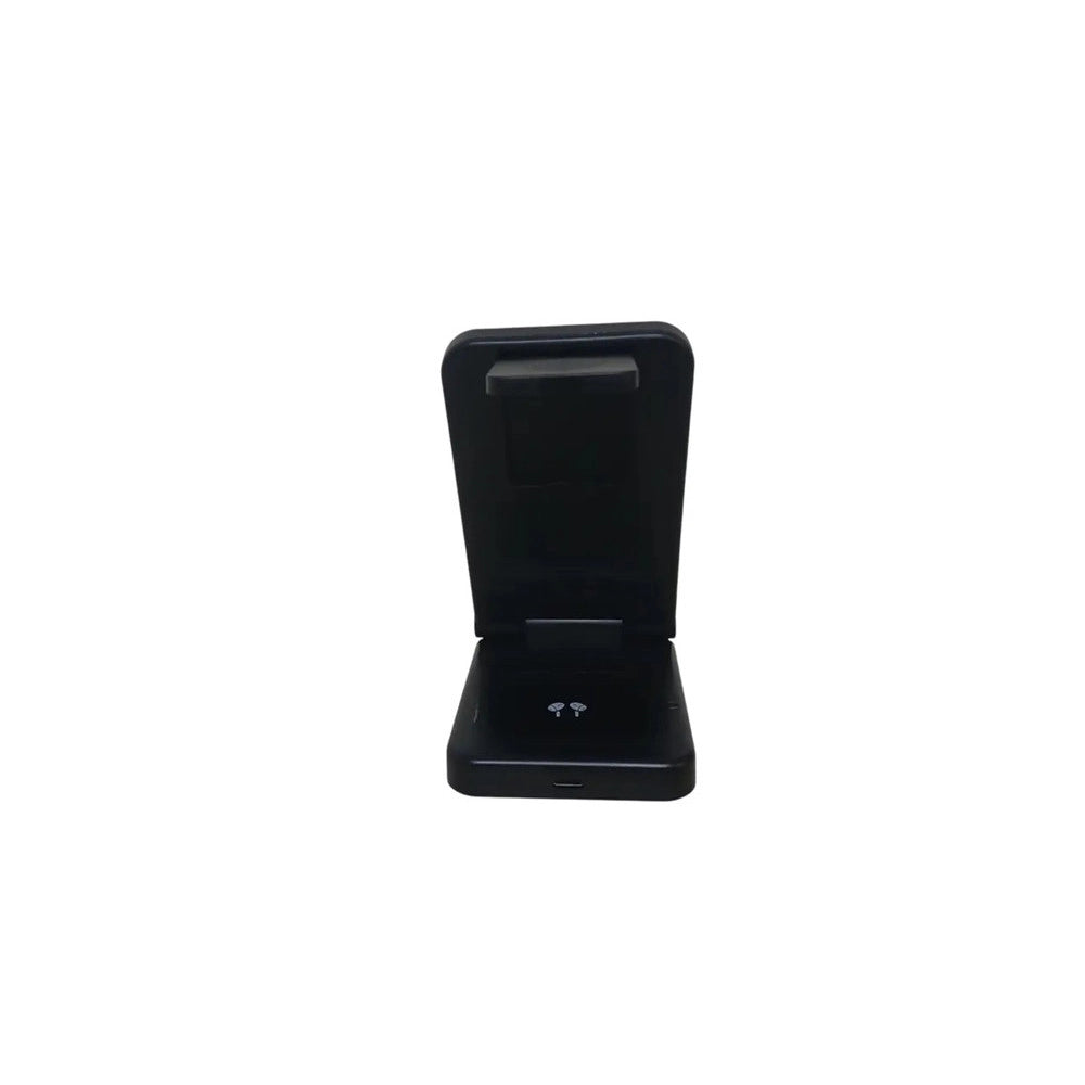 Trade Shop - Stazione Di Ricarica Magnetica Wireless 25w Pieghevole 4 In 1 Con Sveglia Orologio A60 -