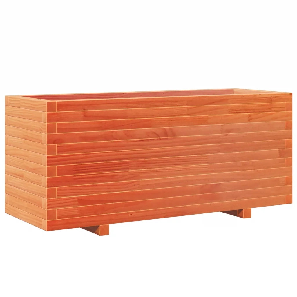 vidaXL Fioriera Giardino Marrone Cera 110x40x49,5 Legno Massello Pino
