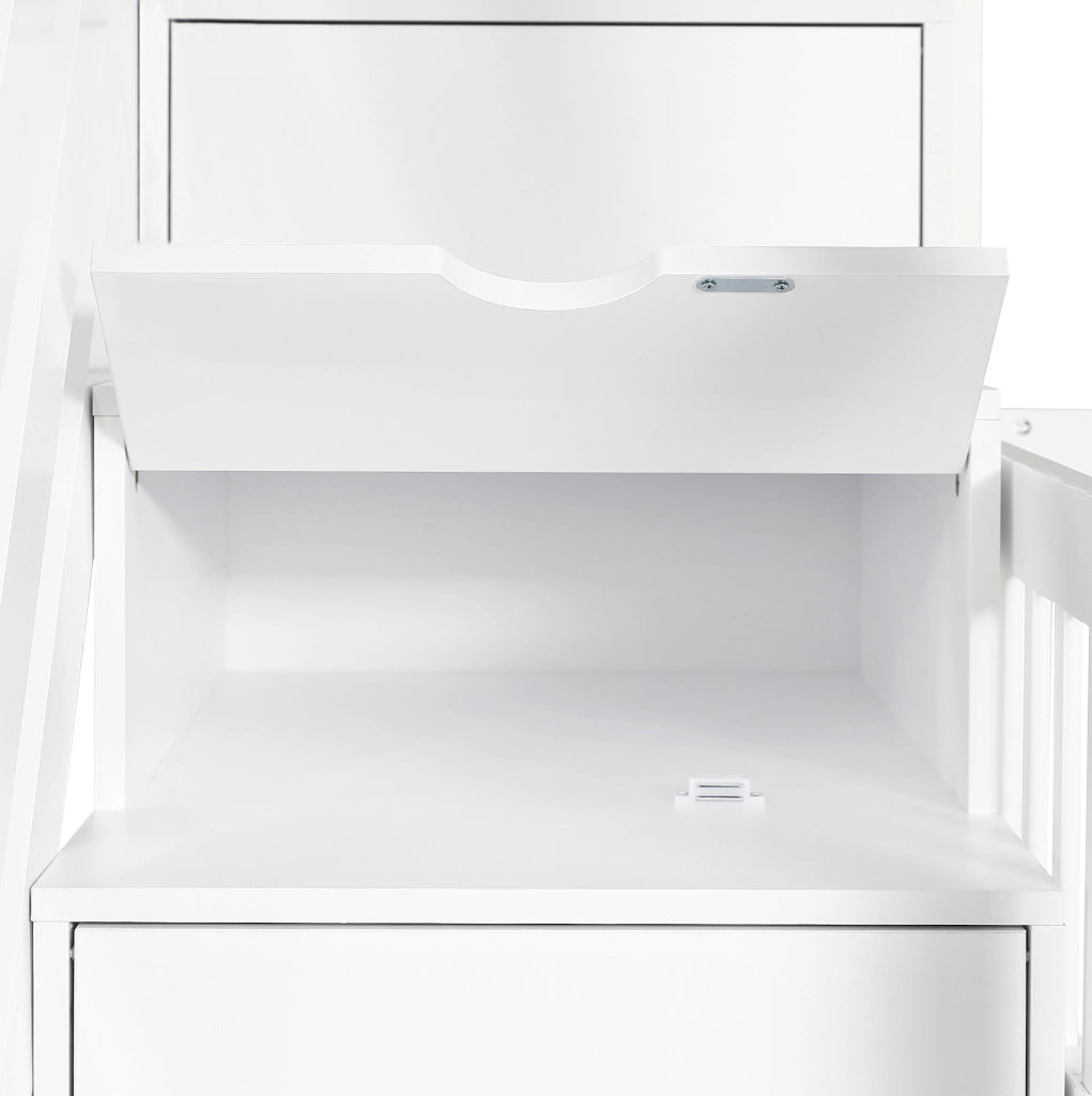 Letto a castello per bambini 90x200 cm bianco e naturale