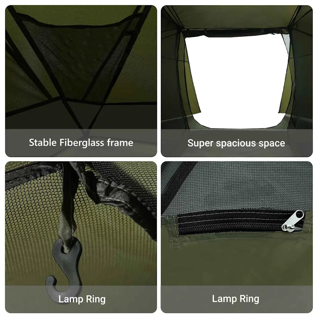Tenda da pesca con tetto Verde oliva 514 x 465 x 187 cm 4100661