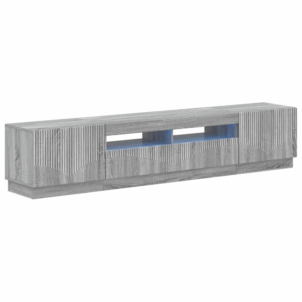Mobile TV LED a 5 pezzi Sonoma grigio Legno ingegnerizzato 3416847