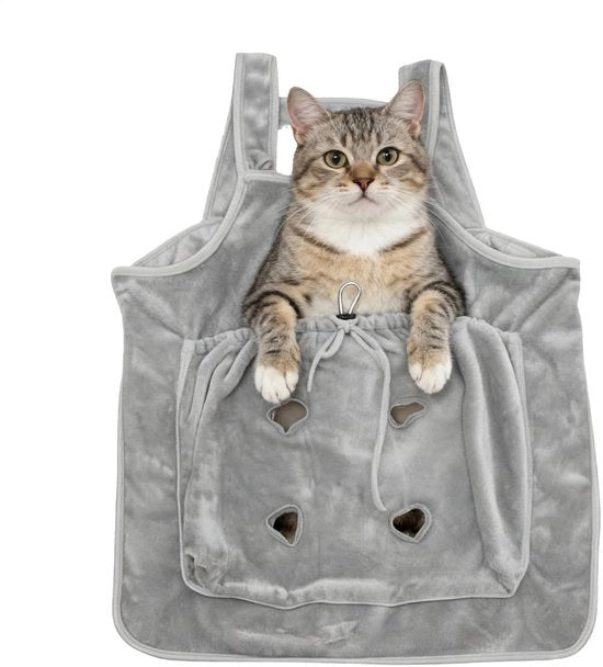 Porta Animali - Schermo per Animali - Trasporto Sicuro - Progettato per Respirare - 71x65 cm - Grigio
