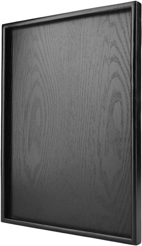 Dienblad in legno nero antiscivolo - 40 x 30 cm