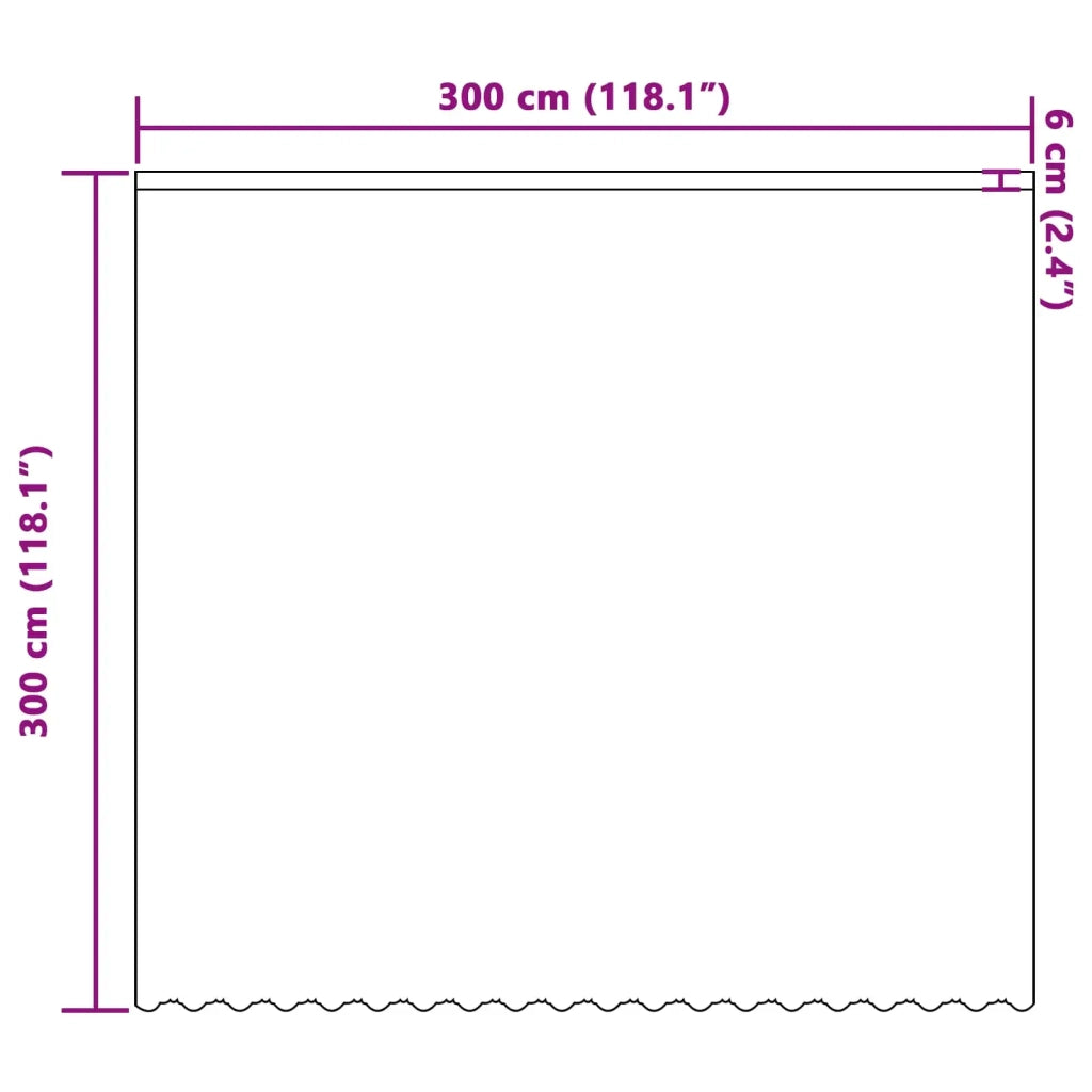 Tenda in Pizzo con tende Bianco 300 x 300 cm Poliestere 4107903