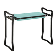Panca inginocchiatoio pieghevole da giardino in acciaio con cuscino in EVA, portata 150 kg, 58 x 28 x 49 cm
