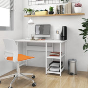 Scrivania per Computer Bianca 105x55x72 cm in MDF e Metallo cod mxl 76640