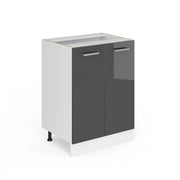 Vicco Base universale Antracite lucido 60 cm con ante, senza piano di lavoro