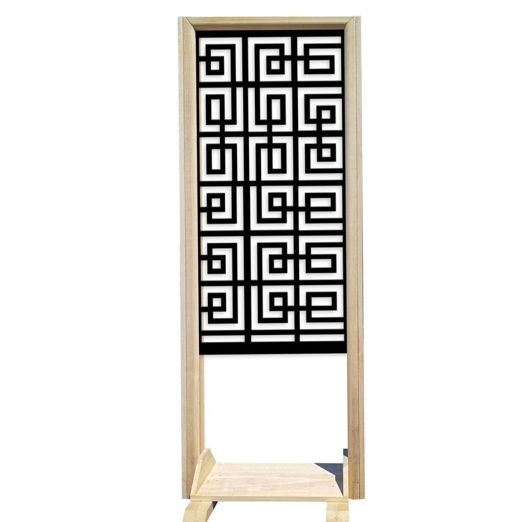 THAI - Separè - Paravento modulabile - 70x190cm - in Legno e PVC Colore: nero