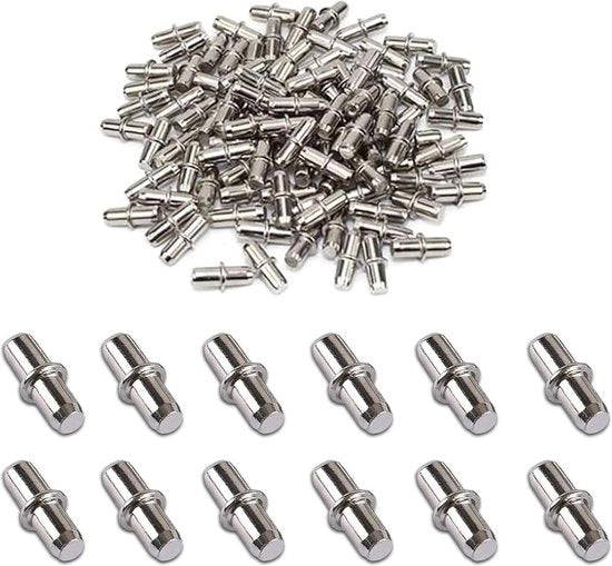 100 pezzi di supporti di legno metallico - diametro 5 mm - arancione zafferano