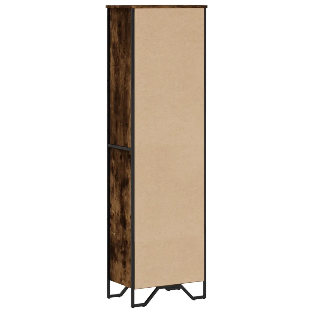 Libreria Rovere Fumo 50x31x169 cm in Legno Multistrato 848616