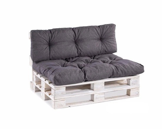 Bancopallet con cuscino in schiuma di poliuretano granulata - Resistente alle intemperie - Comodo - Solido/Duraturo - Cuscini per giardino