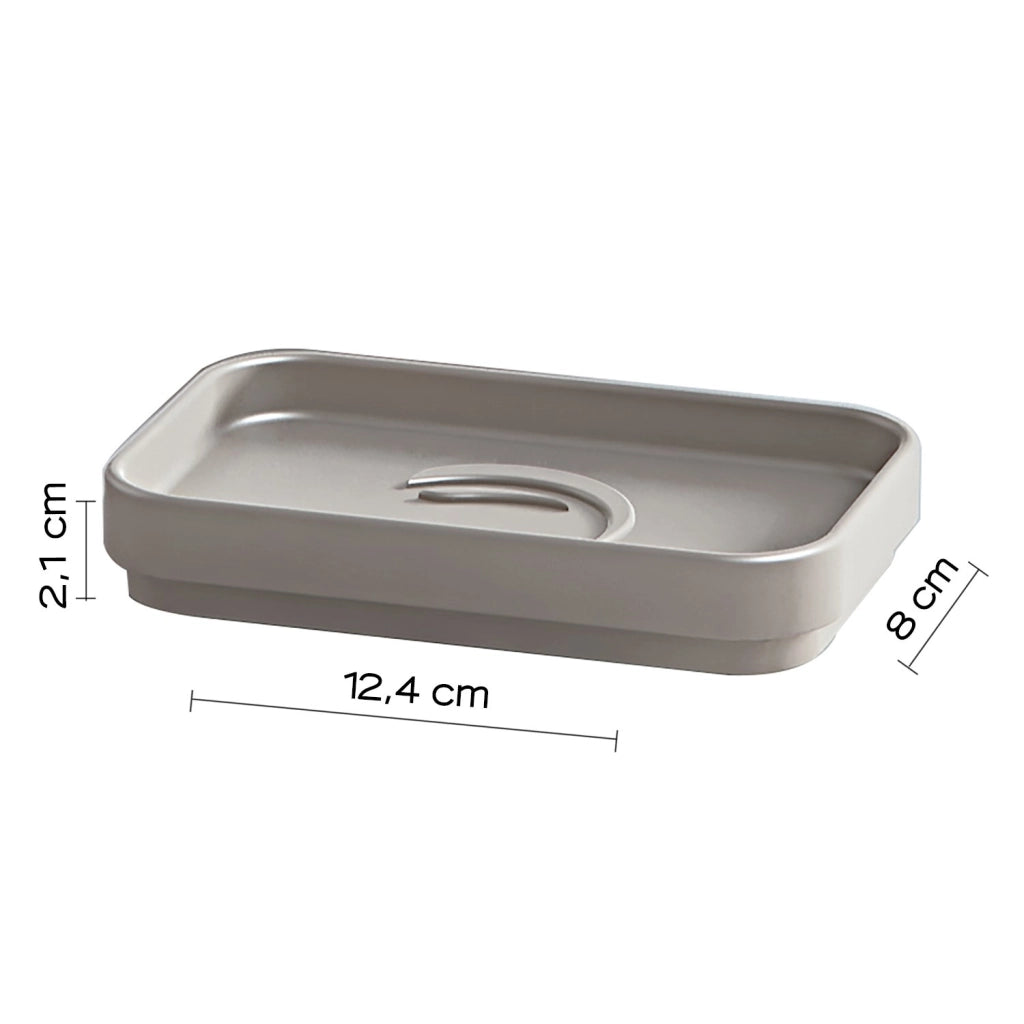 Portasapone d'appoggio in plastica riciclata 6398 Gedy serie SEVENTY Beige