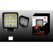 Trade Shop - Luci Di Lavoro 48 Watt A Led Da Faro Quadrato Per Auto Barche Maxtech Led-s048 -