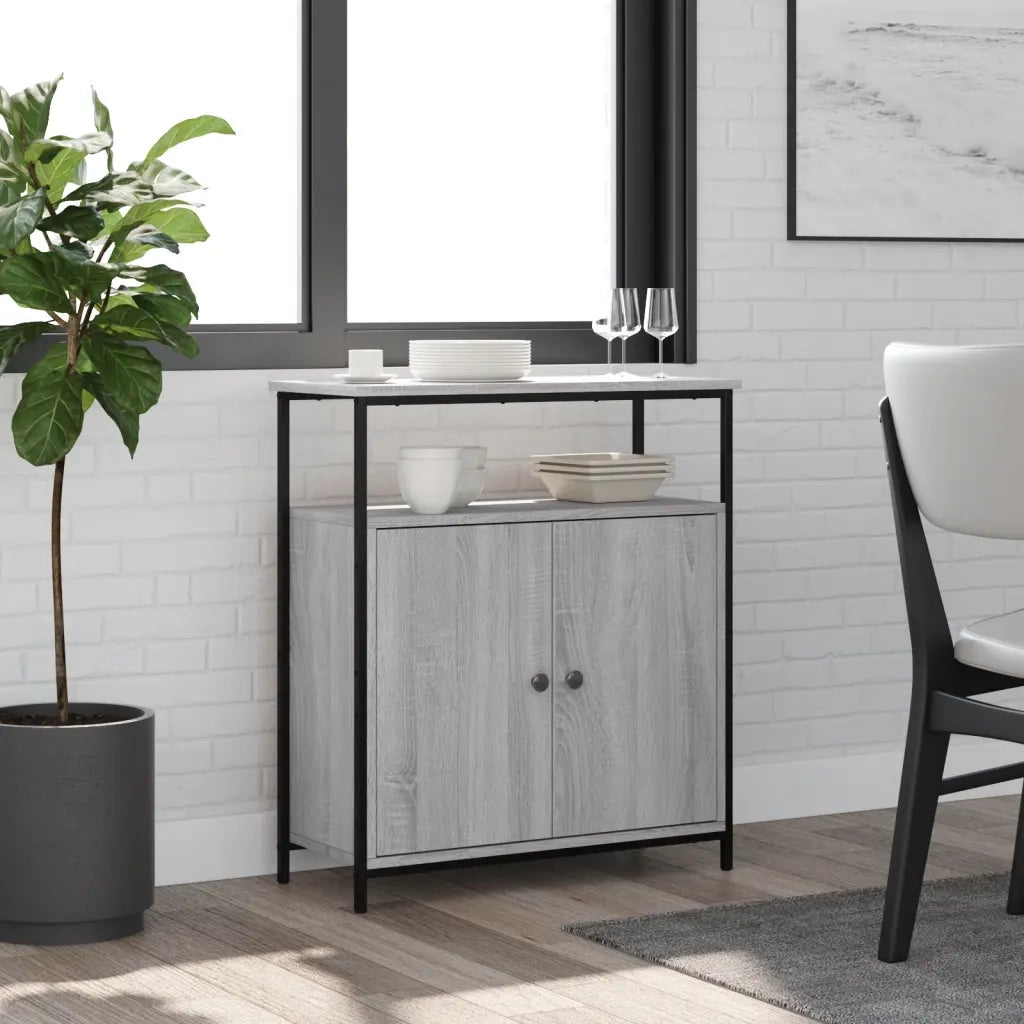 Credenza | Madia | Buffet da pranzo | Armadio da pranzo Grigio Sonoma 70x30x80 cm in Legno Multistrato