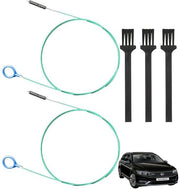 Set di spazzole per pulizia del tetto scorrevole, 300 cm spazzola di scarico per tetto scorrevole, spazzola di scarico flessibile, pulitore di tubi per fessure di scarico dei tetto scorrevoli.