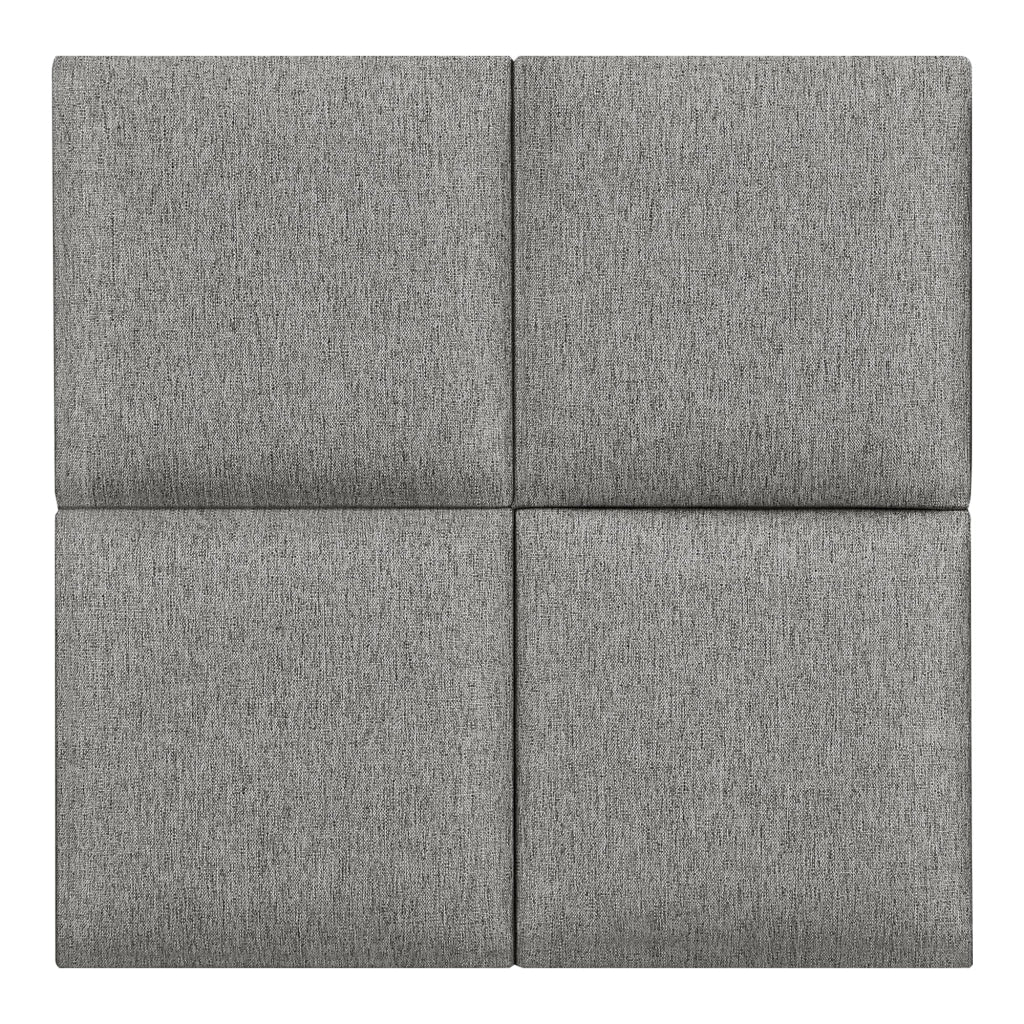 Set di 4 cuscini da parete in tessuto 30 x 30 cm grigio chiaro 03_0010642
