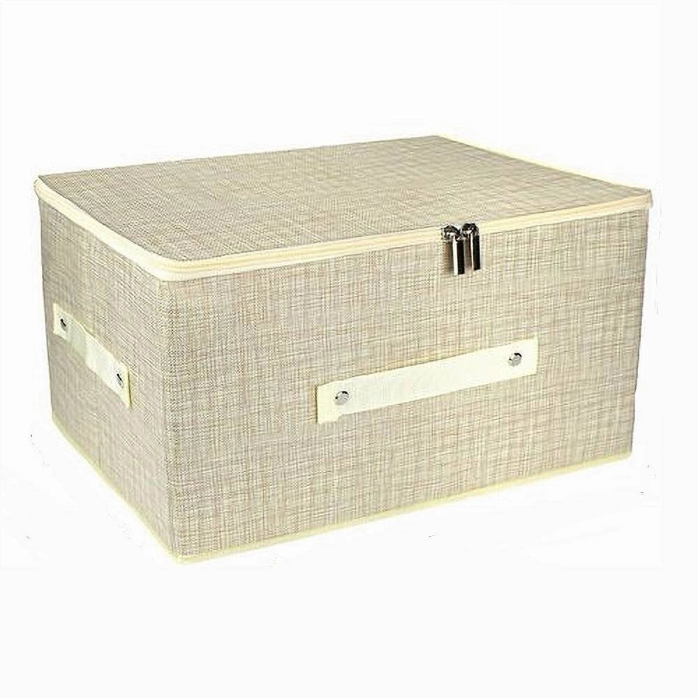 Trade Shop - Box Scatola Salvaspazio Portatutto Contenitore Organizer Cerniera 79416 45x35x20cm -