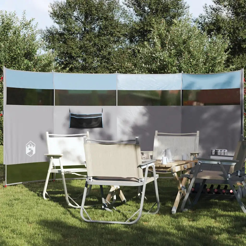 Frangivento da Campeggio Blu 366x152x152 cm Impermeabile 94741