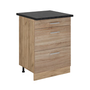 Vicco Mobiletto base per cucina Sonoma 60 cm con cassetti, PL Antracite