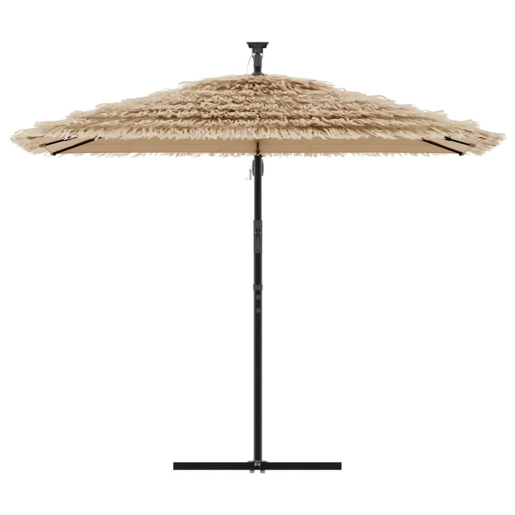 Ombrellone Giardino-Ombrello da Balcone con Palo in Acciaio Marrone 269x269x235 cm