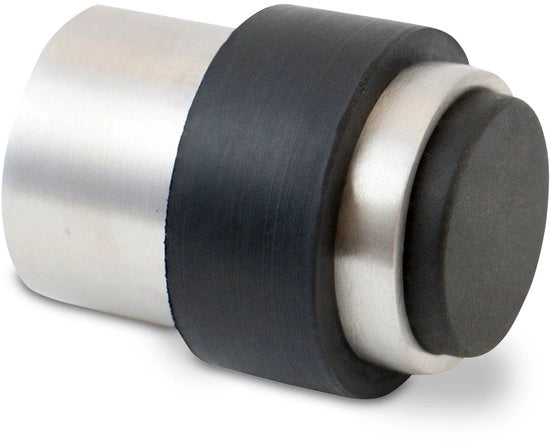 Buffer per porte in acciaio inossidabile con gomma per fissaggio a pavimento o parete