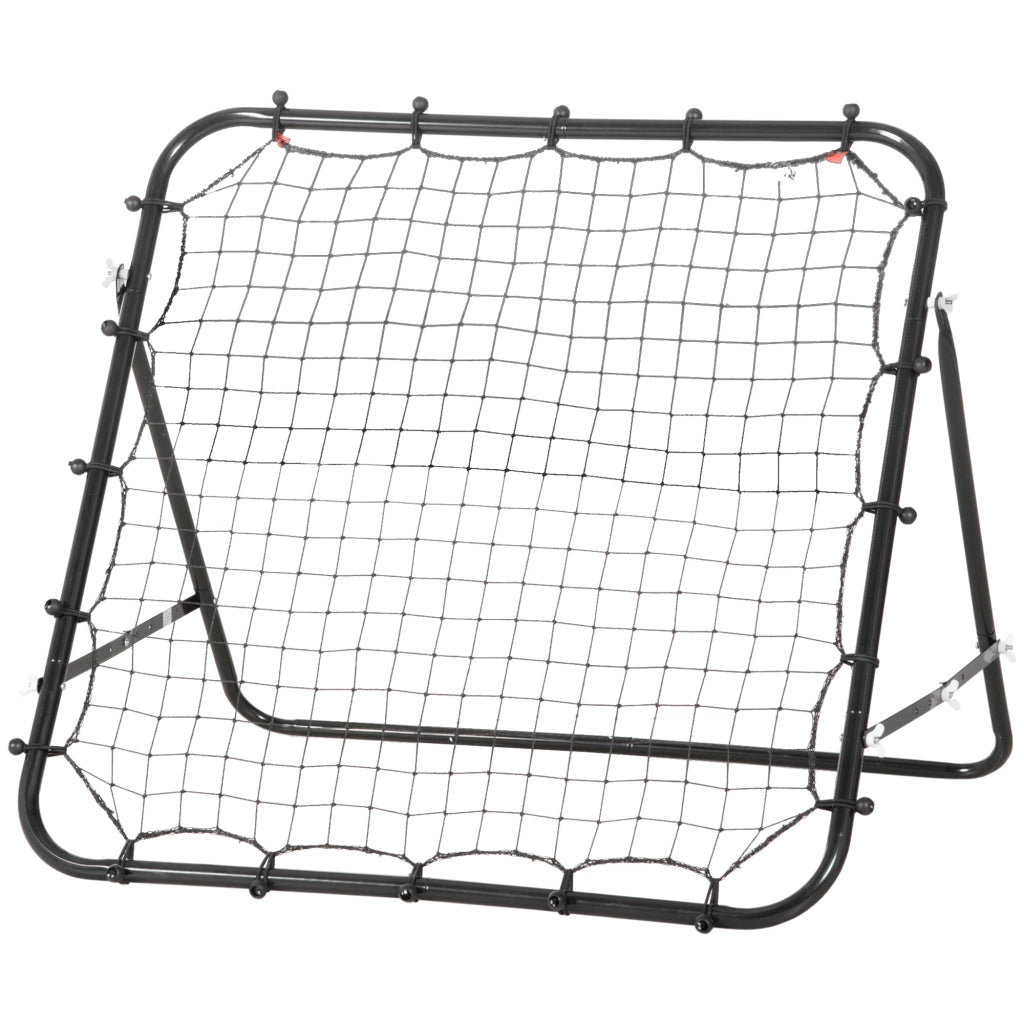 Rete Rimbalzo Angolo Regolabile ¨C Xylo ¨C Metallo Nero 96x80x96 cm