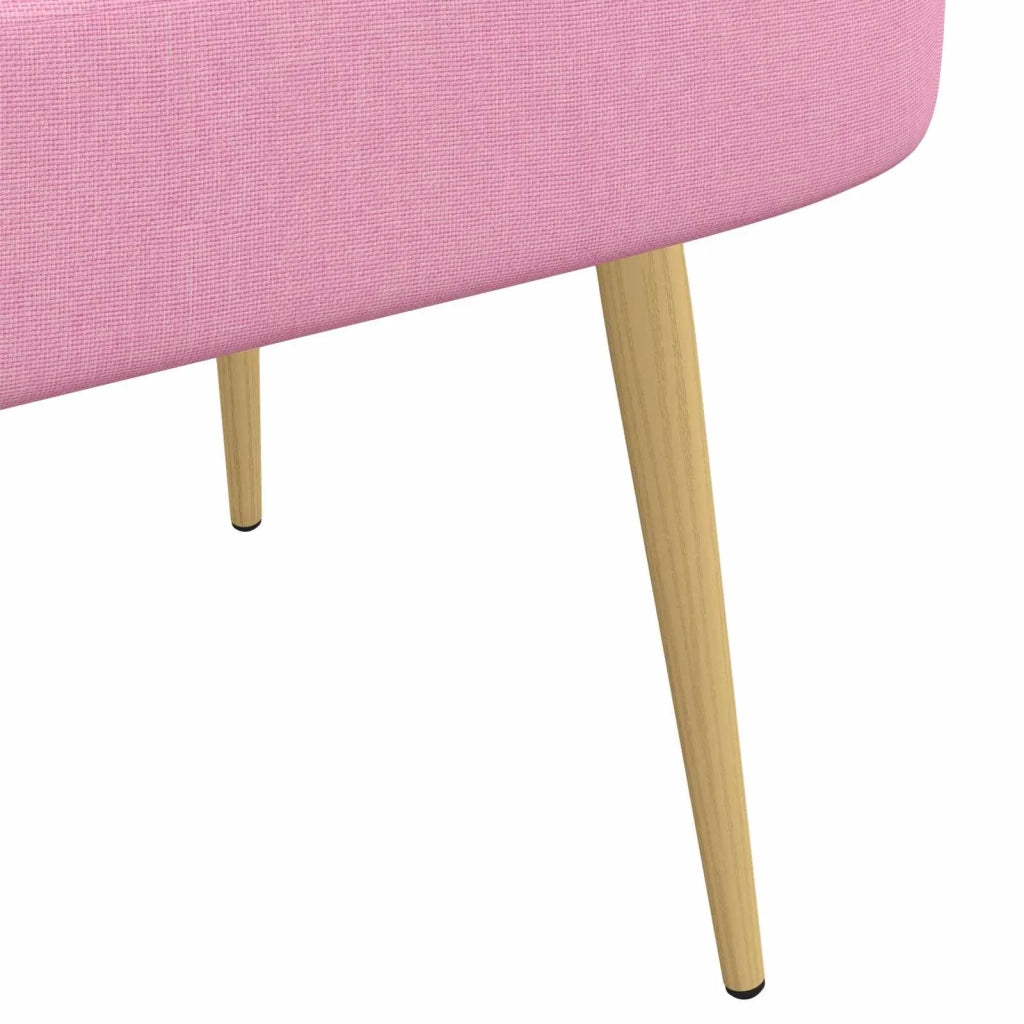 Panchina imbottita con schienale Rosa 110 x 60 x 76 cm CFW6060697
