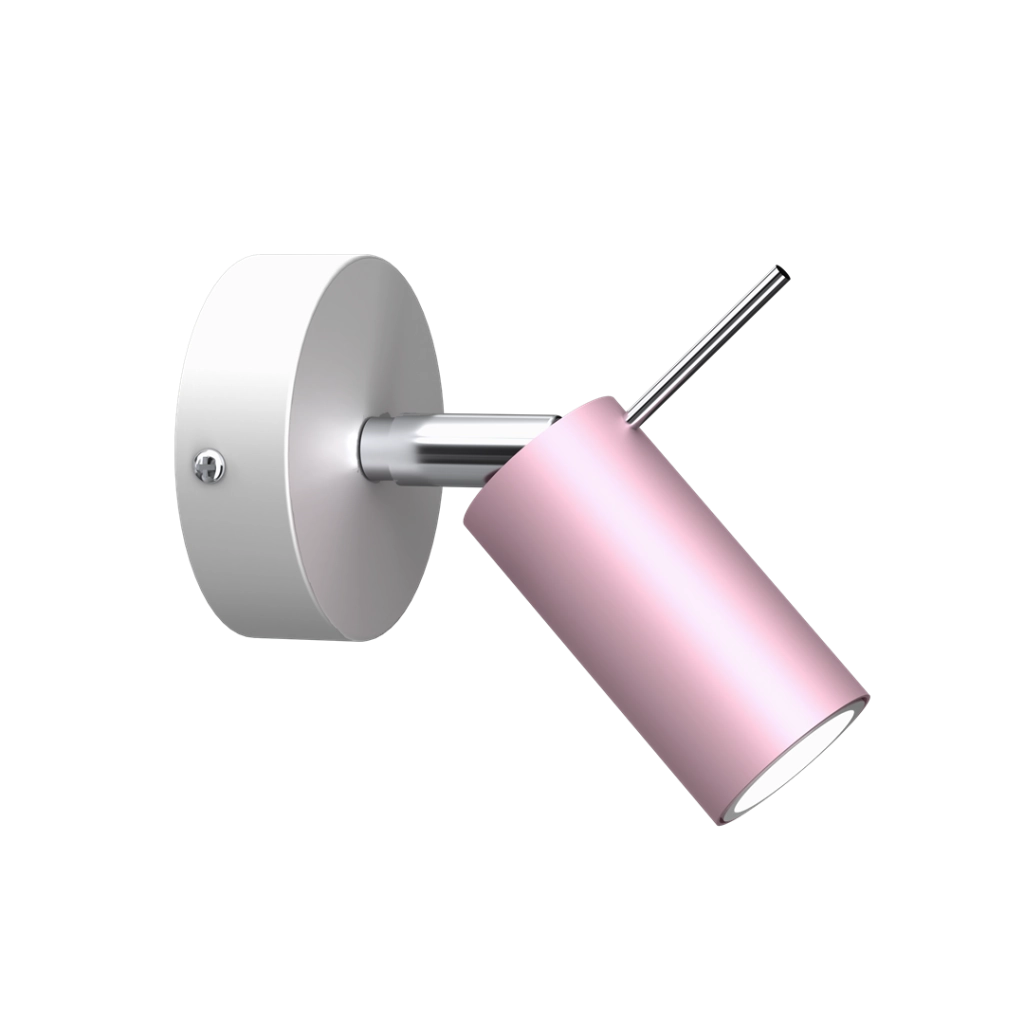 Applique Milagro PRESTON 1xGU10 40W bianco rosa cromo