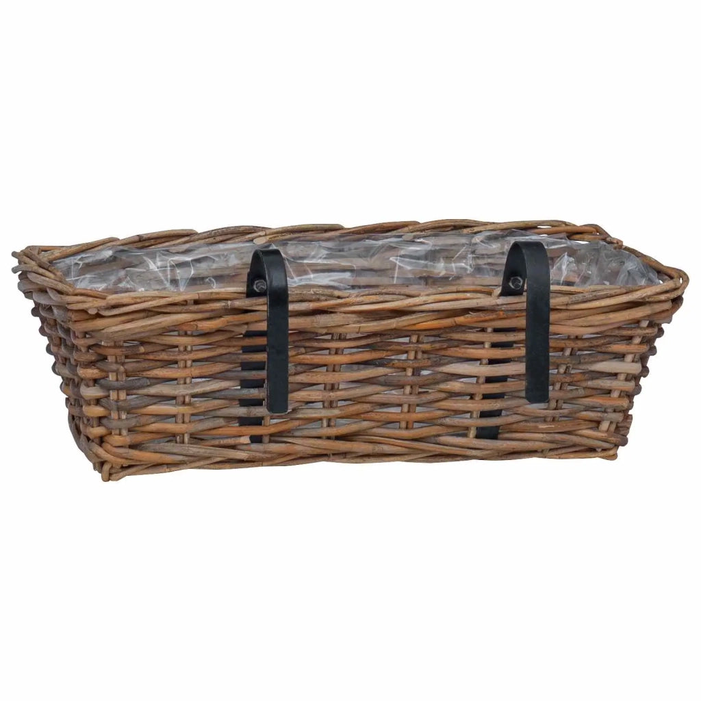 Cestino Appendibile per Piante 2 pcs Marrone 48 x 22 x 15 cm 42020968