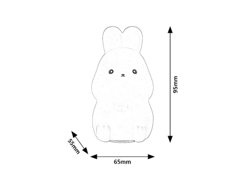 Lampada notturna coniglio LED RGB bianca Rabalux