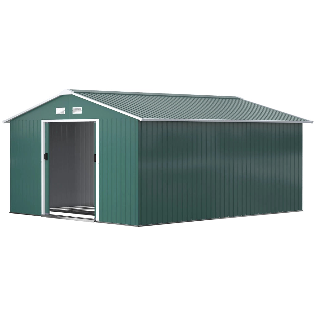 Casetta da Giardino in Acciaio ¨C zephmum ¨C Verde 340x386x200 cm