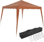 ® Gazebo da Giardino Capri 3x3m Pop-Up Protezione 50+ Impermiabile Tenda a Fisarmonica Marrone Chiaro