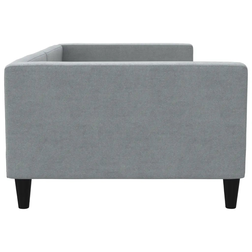 Letto da Giorno Grigio Chiaro 100x200 cm in Tessuto
