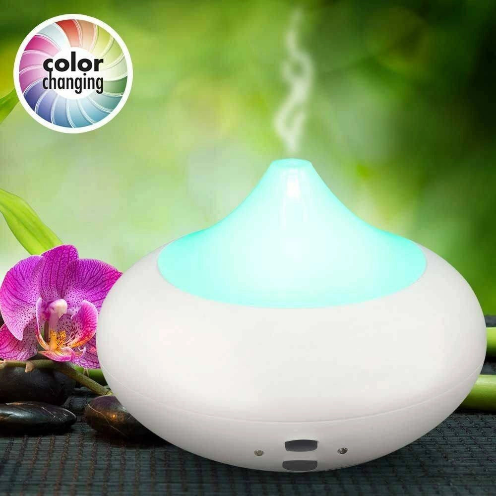 Trade Shop - Diffusore Aromi Usb Luce Led 8 Colori Aromaterapia Olio Profumato Bianco 140ml -