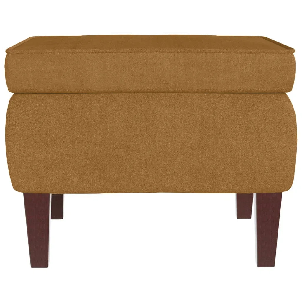 Sedia a dondolo con schienale alto in velluto marrone 3121238