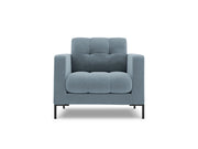 Cosmopolitan Design - Poltrona "Bali" in velluto azzurro 