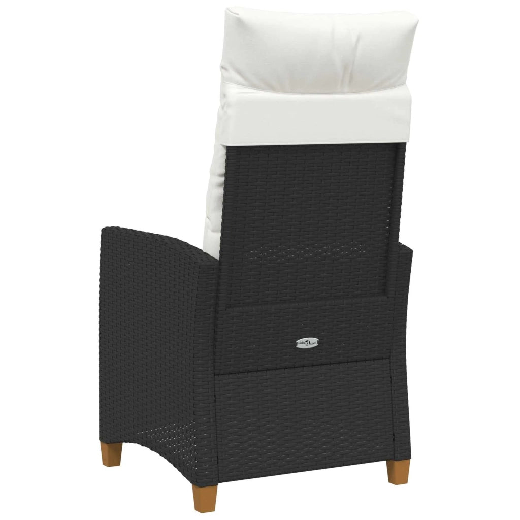 Poltrona reclinabile con tavolino 62 x 64 x 112 cm polyrattan