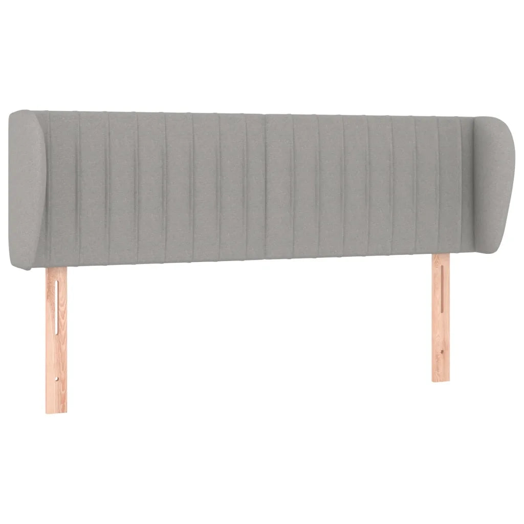 Testiera ad Orecchio-Testata con Orecchie Grigio Chiaro 147x23x78/88 cm in Tessuto 507036