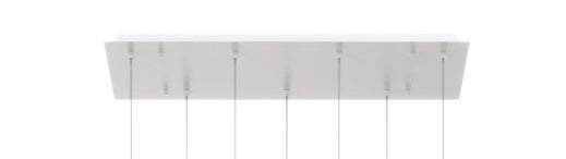 SOSPENSIONE BIANCO 7 LUCI RETTANGOLARE VETRI (4 X PICCOLO RU+ 3 X PICCOLO ZA) 1191BI-S7 RP-ZR