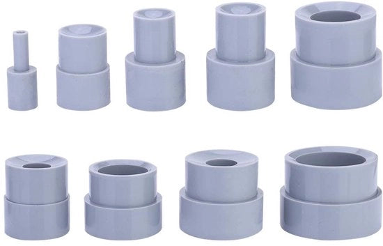 Set di Rettifiche per Lenti - 9 Pezzi - Gomma - Strumento di Riparazione per Lenti - Grip Antiscivolo - Adatto per Lenti da 8 a 83mm - Set di Riparazioni per Lenti