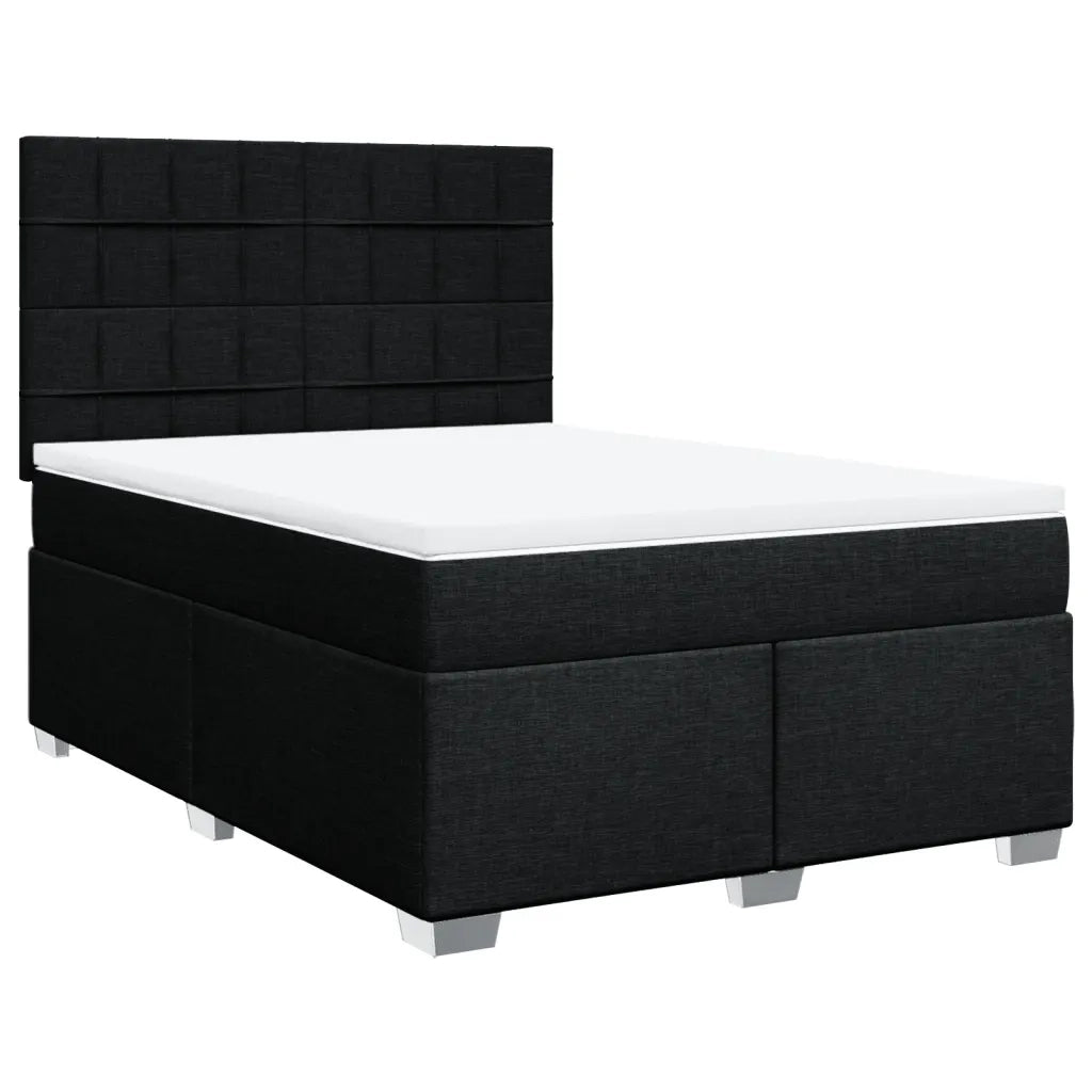 Giroletto a Molle con Materasso Nero 140x190 cm in Tessuto 3292785